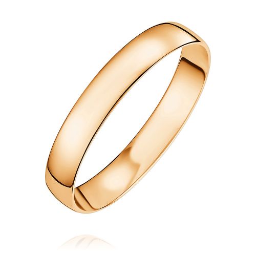 Кольцо обручальное из красного золота р. 19 ADAMAS