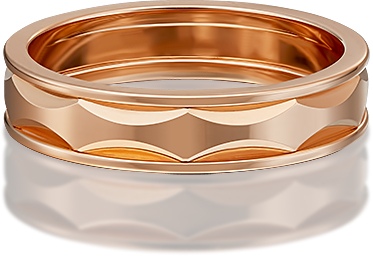 Кольцо обручальное из красного золота р. 20 PLATINA jewelry