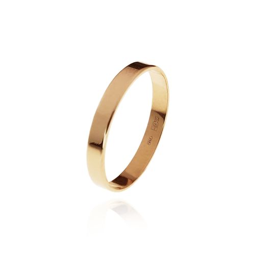 Кольцо обручальное из красного золота р. 20 ZOLOTO.GOLD