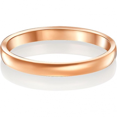 Кольцо обручальное из красного золота р. 20,5 PLATINA jewelry