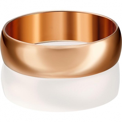 Кольцо обручальное из красного золота р. 21 PLATINA jewelry