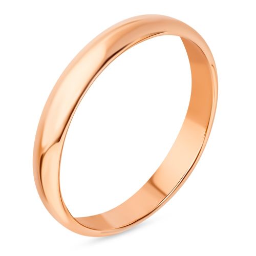 Кольцо обручальное из красного золота р. 22,5 585Gold