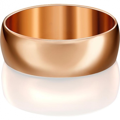 Кольцо обручальное из красного золота р. 22,5 PLATINA jewelry