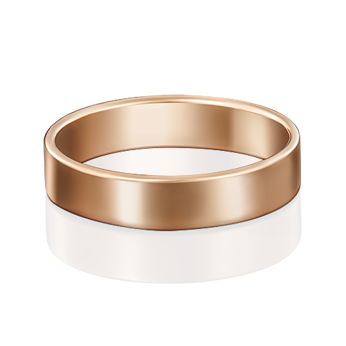Кольцо обручальное из красного золота р.21,5 PLATINA jewelry