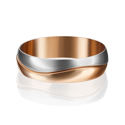 Кольцо обручальное из золота р. 15,5 PLATINA jewelry