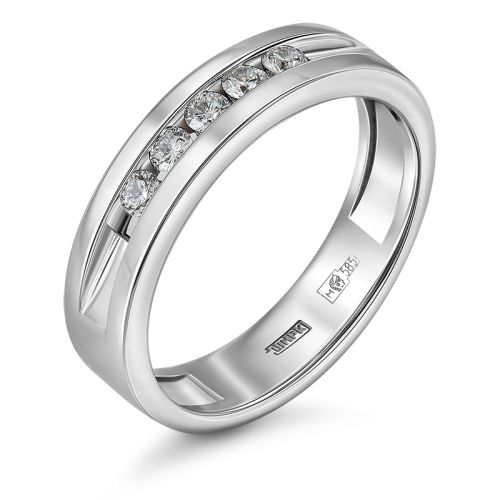 Кольцо обручальное из золота р. 16 IQ Diamonds