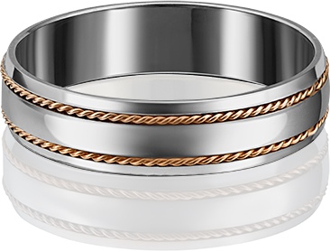 Кольцо обручальное из золота р. 16,5 PLATINA jewelry