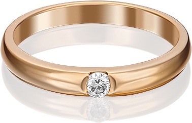 Кольцо обручальное из золота р. 20 PLATINA jewelry