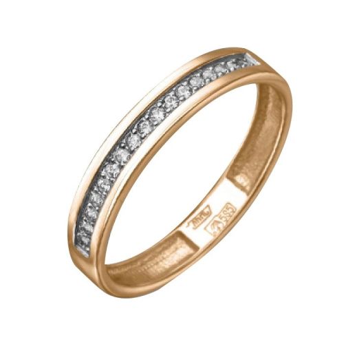 Кольцо обручальное из золота р. 21 PLATINA jewelry