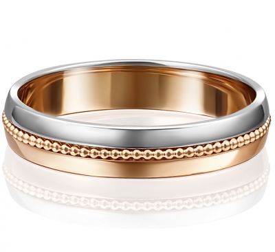 Кольцо обручальное из золота р. 22,5 PLATINA jewelry