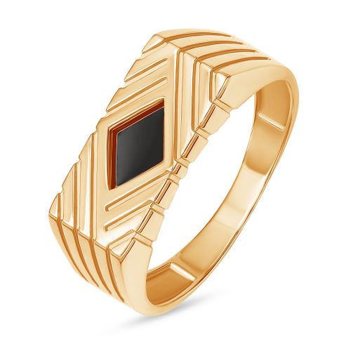 Кольцо печатка из красного золота р. 20,5 585Gold