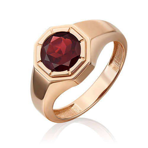 Кольцо печатка из красного золота р. 21,5 PLATINA jewelry