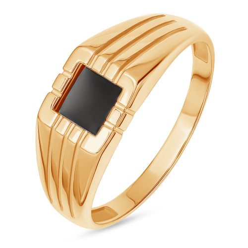 Кольцо печатка из красного золота р. 23 585Gold