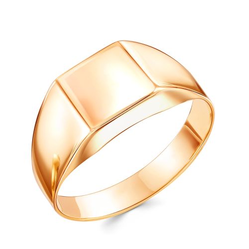 Кольцо печатка из красного золота р. 23,5 585Gold