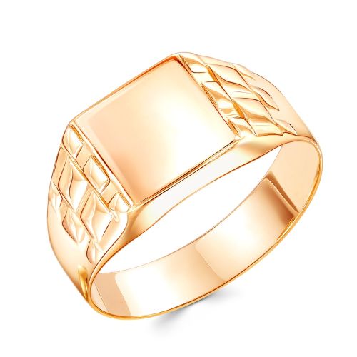 Кольцо печатка из красного золота р. 24 585Gold