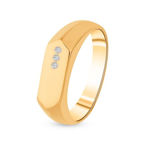 Кольцо печатка из красного золота с фианитом р. 20 585Gold