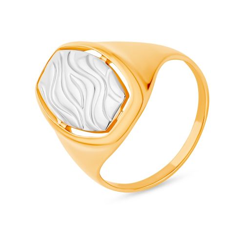 Кольцо печатка из серебра р. 19,5 585Gold