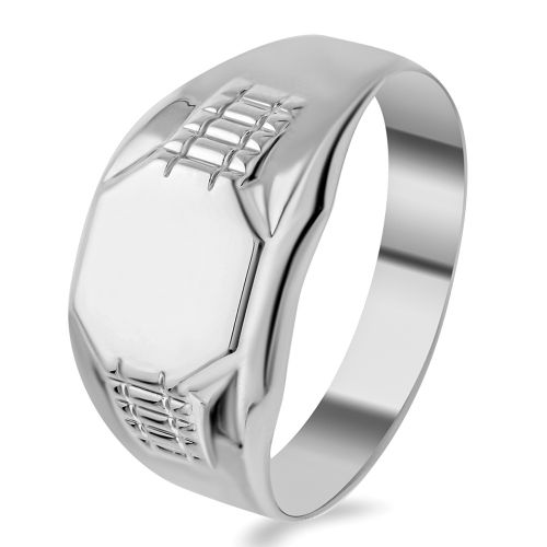 Кольцо печатка из серебра р. 21,5 585Gold