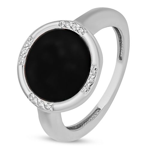 Кольцо печатка из серебра с фианитом р. 17 585Gold