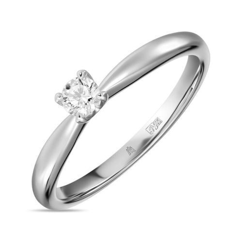 Кольцо помолвочное из белого золота р. 17,5 MIUZ Diamonds