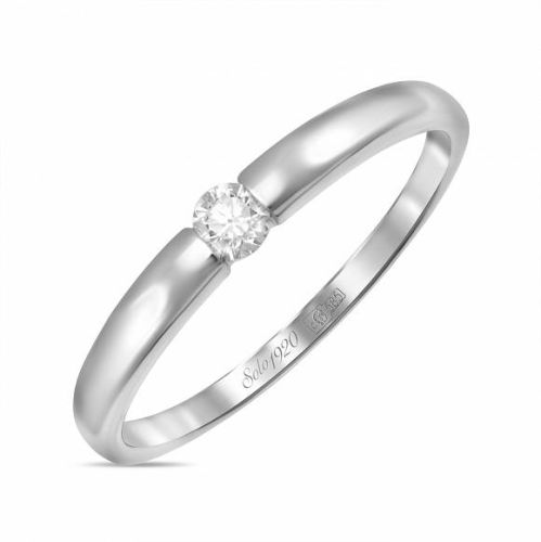 Кольцо помолвочное из белого золота р. 18 MIUZ Diamonds