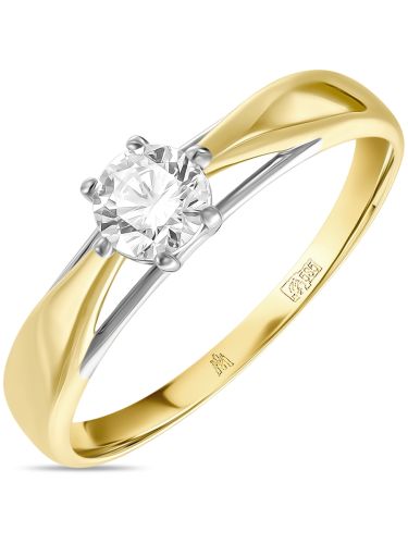 Кольцо помолвочное из желтого золота р. 16 MIUZ Diamonds