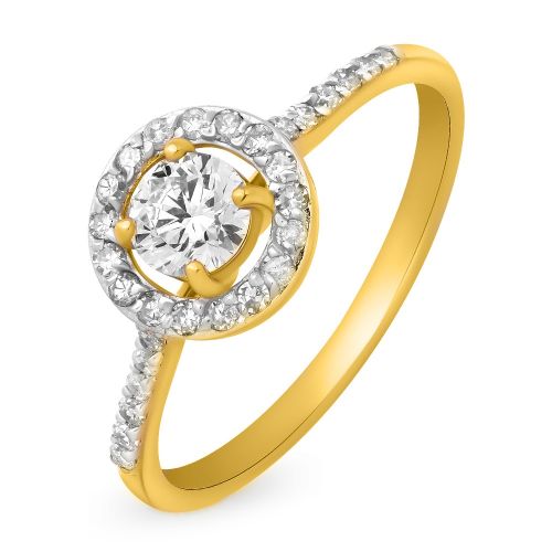 Кольцо помолвочное из желтого золота с бриллиантом р. 17 585Gold