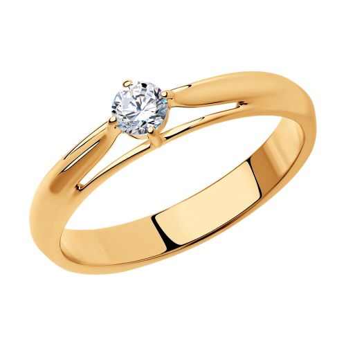 Кольцо помолвочное из серебра р. 19 Diamant
