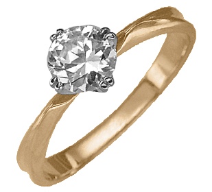 Кольцо помолвочное из золота р. 16 PLATINA jewelry