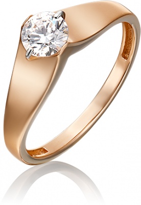 Кольцо помолвочное из золота р. 16,5 PLATINA jewelry