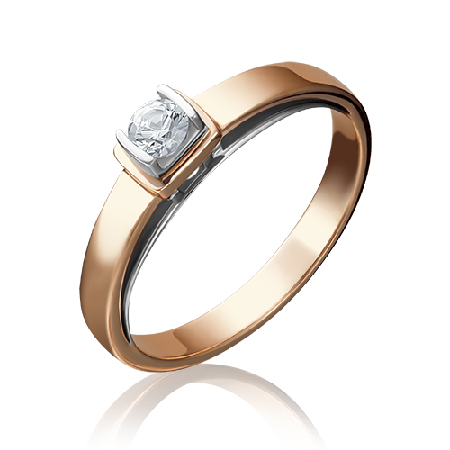 Кольцо помолвочное из золота р. 18 PLATINA jewelry