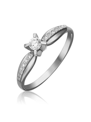 Кольцо помолвочное из золота р. 18,5 PLATINA jewelry