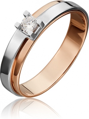 Кольцо помолвочное из золота р. 19 PLATINA jewelry