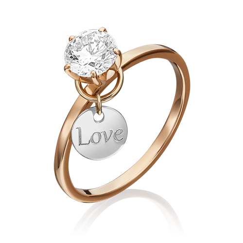 Кольцо помолвочное из золота р. 20 PLATINA jewelry