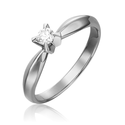 Кольцо помолвочное из золота р. 21 PLATINA jewelry