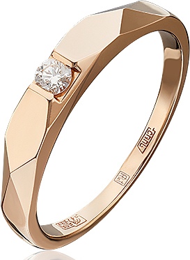 Кольцо помолвочное из золота с бриллиантом р. 16,5 PLATINA jewelry