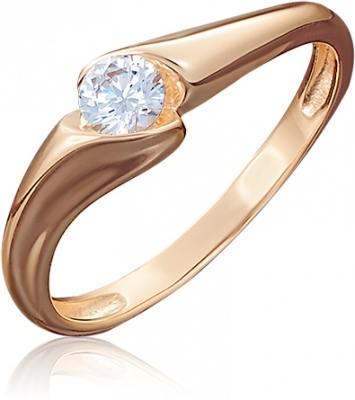 Кольцо помолвочное из золота с бриллиантом р. 17 PLATINA jewelry