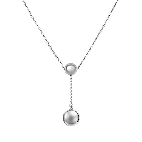 Колье-галстук из белого золота 45 см PLATINA jewelry