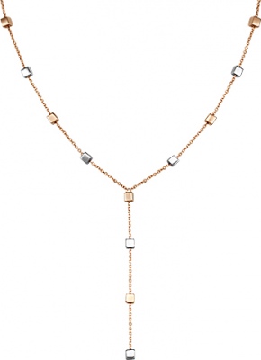 Колье-галстук из комбинированного золота 40 см PLATINA jewelry