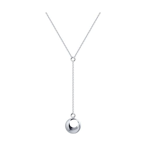 Колье-галстук из серебра 40 см Diamant