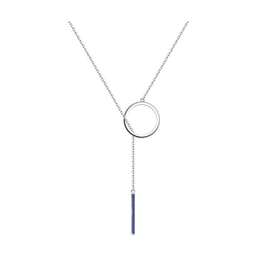 Колье-галстук из серебра 45 см Diamant
