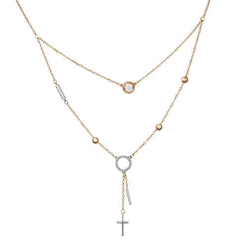 Колье-галстук из золота 50 см PLATINA jewelry