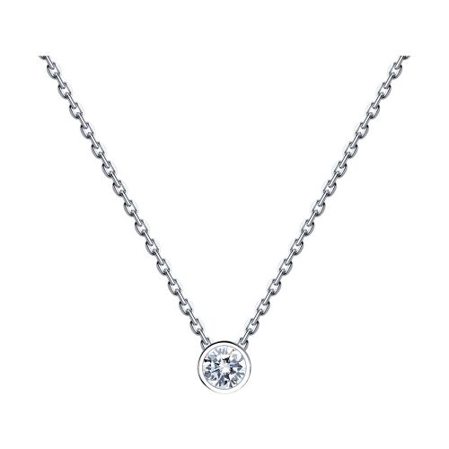 Колье из белого золота 40 см SOKOLOV Diamonds