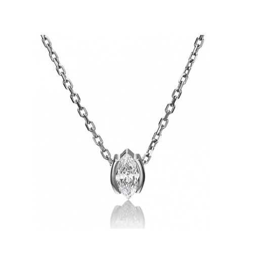 Колье из белого золота 55 см PLATINA jewelry