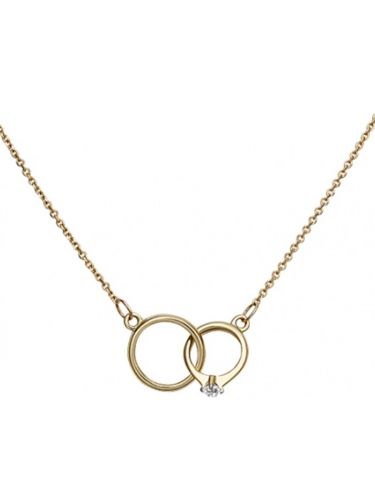 Колье из желтого золота 40 см PLATINA jewelry