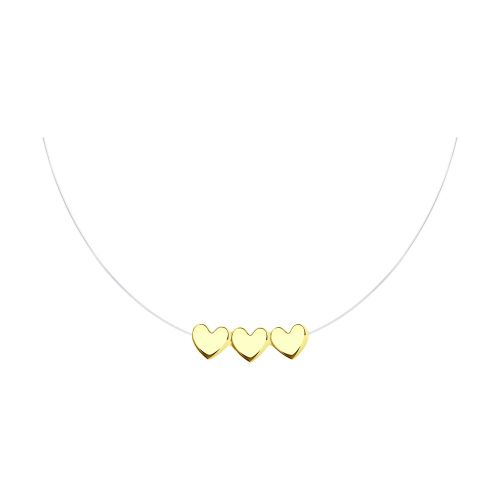 Колье из желтого золота 42 см Diamant