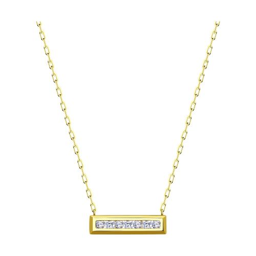 Колье из желтого золота 45 см Diamant