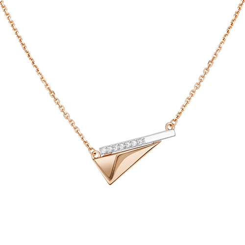 Колье из комбинированного золота 40-45 см PLATINA jewelry