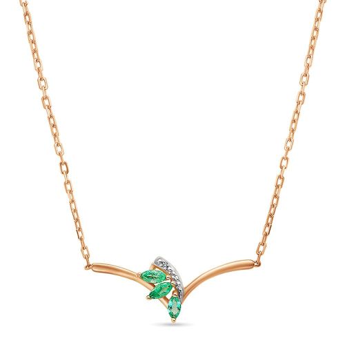 Колье из красного золота 45 см 585Gold