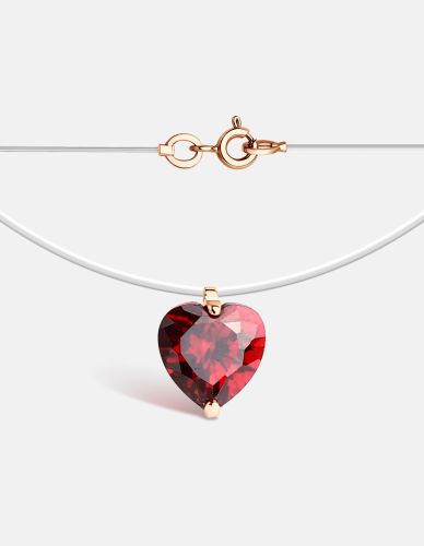 Колье из красного золота/лески 40 см DIALVI JEWELRY